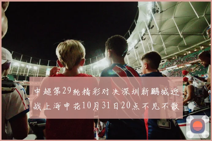 中超第29轮精彩对决深圳新鹏城迎战上海申花10月31日20点不见不散